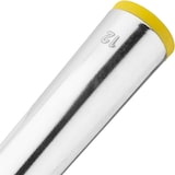 Ein silberner Stab mit gelber Kappe.