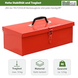 thumbnail of Werkzeugkiste 38 x 16 x 12,5 cm ca. 7,5 L verschließbares Fach klappbarer Tragegriff rot