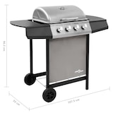 thumbnail of vidaXL Gasgrill mit 4 Flammen Schwarz und Silbern