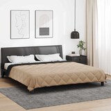 thumbnail of vidaXL Sommerdecke Schwarz und Taupe 240 x 260 cm Mikrofaser