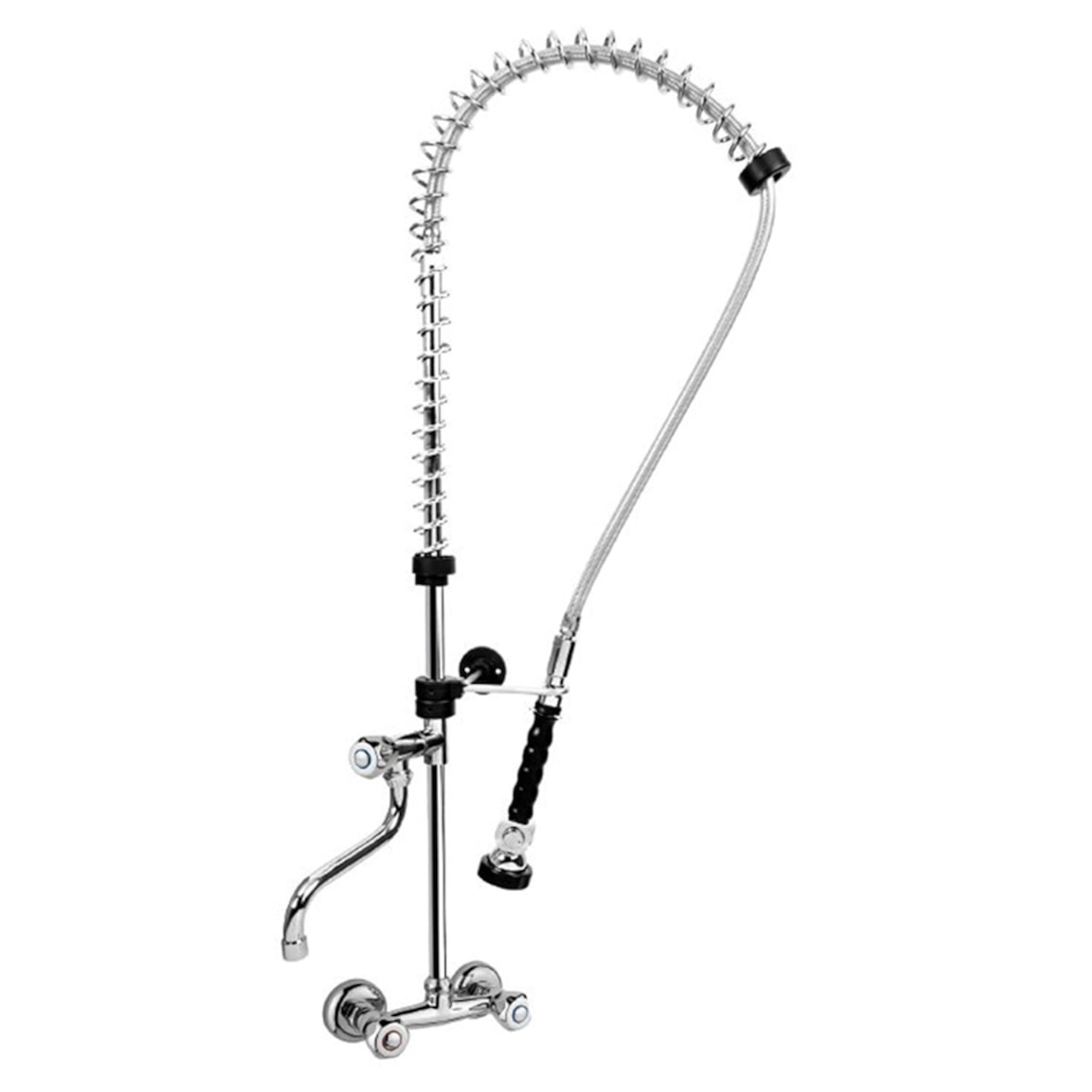 BE-GASTRO I Ducha de cocina profesional "Premium" con mando giratorio y palanca, incluye grifo, mezclador y cabezal de ducha