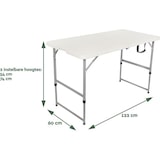 thumbnail of BRASQ Inklapbare Tafel FC120 - 120x60x74cm (LxBxH) - Camping/Vouwtafel - Weerbestendig - Wit