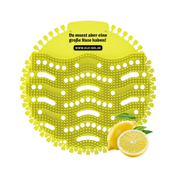 12x Klo-Igel Urinaleinleger (Pissoirsieb, Pissoireinsatz, Urinalsieb) Lemon: "Du musst aber eine große Nase haben!"