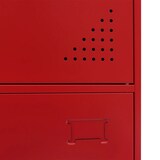 thumbnail of Décoshop26 - Metallspind/Aufbewahrungsschrank mit 2 Türen 90x38x45 cm rot 04_0008945
