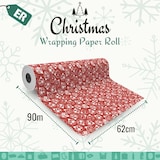 thumbnail of Rollo de Papel de Regalo Rojo Christmas Globes 62cm x 90m – Papel de Navidad Reciclado