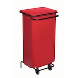 thumbnail of Medial International contenitore mobile a pedale 110 lt metallo  rosso