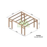 thumbnail of Pérgola de Madera Laminada Granada (Maderland) - Gardeneas