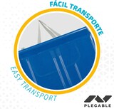 thumbnail of Tumbona plegable con parasol y cojín Azul Aktive Beach