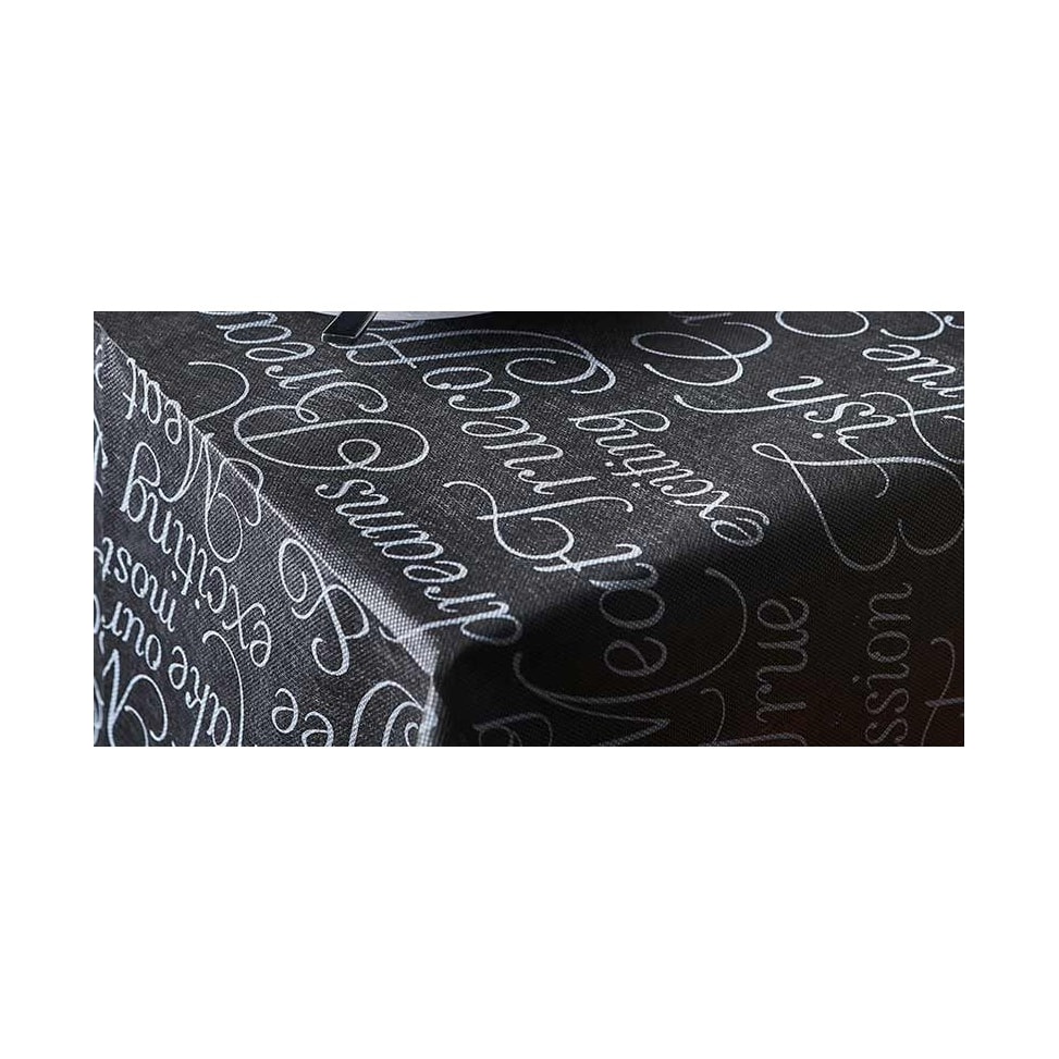 Novotex Nero Decorato Bon Appetito Tovaglia Bianca Rotolo 120x50m