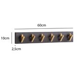 thumbnail of Wandgarderobe FineBuy Hakenleiste Mango Massivholz 60 cm Garderobe Flur Schwarz