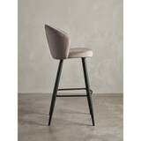 thumbnail of Barhocker `Adige`: Skandinavisches Design, Samtbezug, Metallbeine, 110 kg Belastung, Beige Farbe. Beige, 56x53x103 cm | Kadima Design