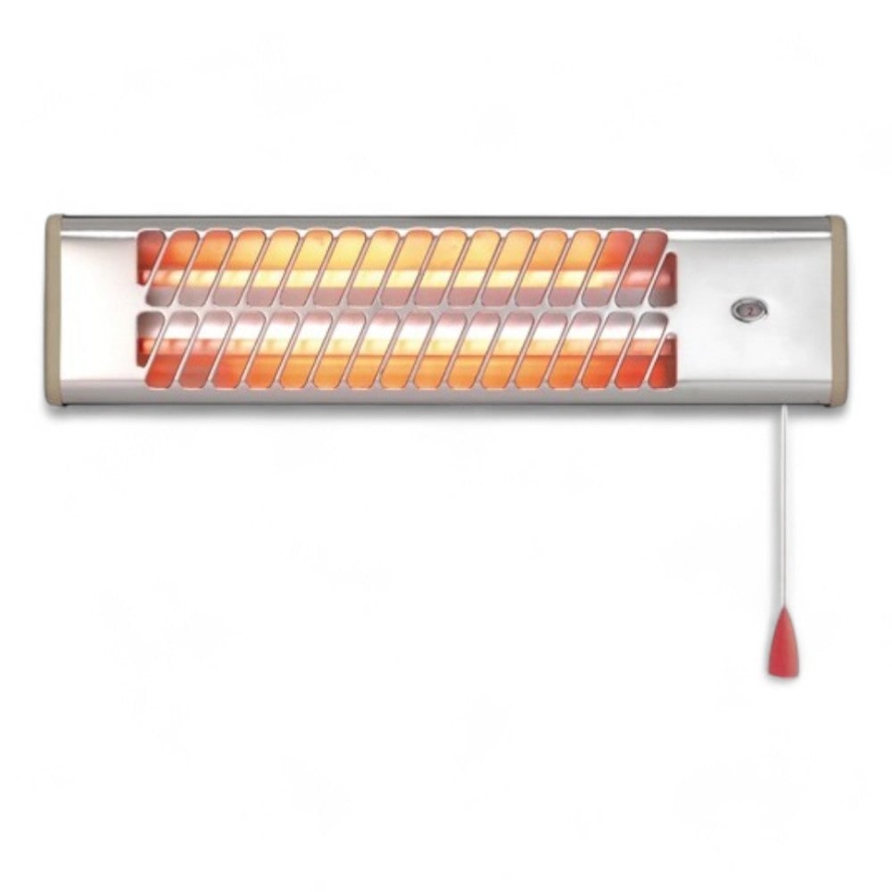 Stufa elettrica al quarzo da muro 1200W con 2 livelli di riscaldamento 53x13xH12 cm