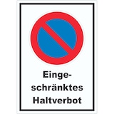 thumbnail of Eingeschränktes Haltverbot Aufkleber A6 (105x148mm)