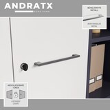 thumbnail of bümö Andratx Aktenschrank abschließbar, Büroschrank Holz 80cm breit in Lichtgrau - abschließbarer Schrank mit 5OH Aktenregal für's Büro &