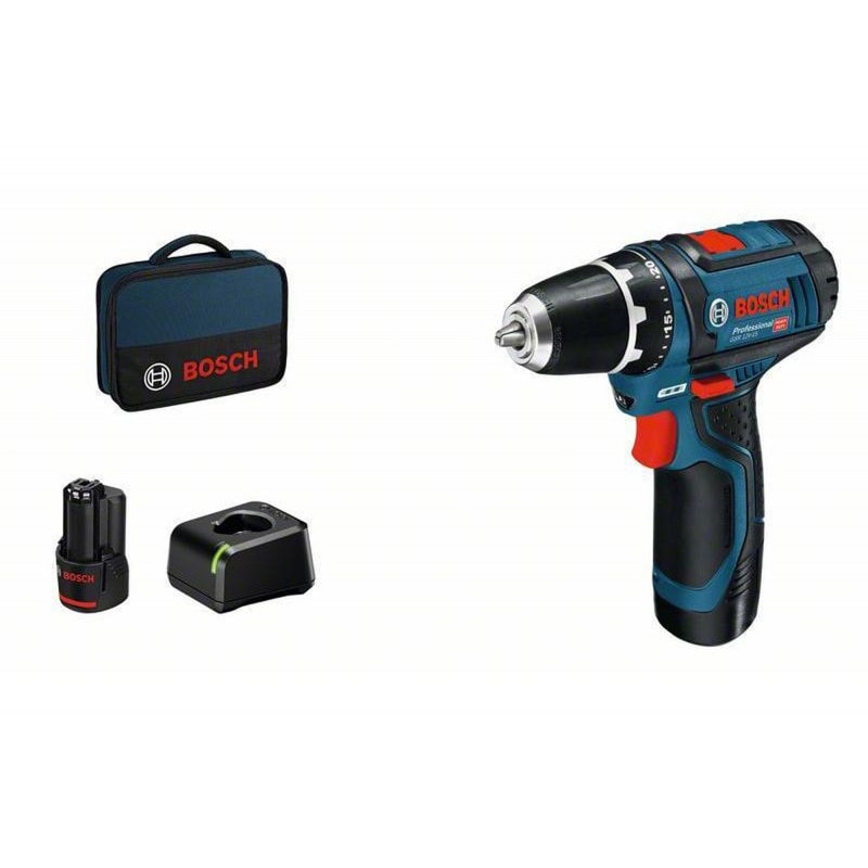 Bosch Akku-Bohrschrauber 12 V Li-Ion 1300 RPM Schwarz, Blau, Rot