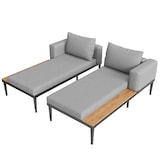 thumbnail of Merax Outdoor Patio Daybed, Double Lounge Bed, Doppelliege & Sonnenliege, wasserdichtes Sofabett mit Regalen, Grau