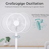 thumbnail of KLAMER Silent Ventilator, extra leiser DC Designventilator mit Fernbedienung, 12 Geschwindigkeitsstufen von lau bis turbo, Standventilator, Schlaf- &…