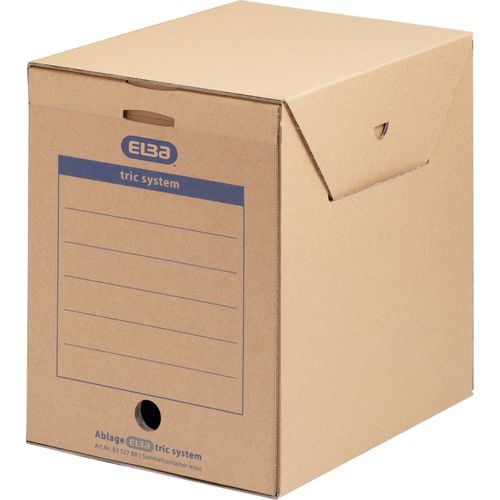 ELBA Tric Wellpappe Archivbox Braun 300mm x 333mm x 236mm 6 Stück