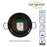 thumbnail of San Ignacio LA DEHESA - Honda geëmailleerde paellapan met handvatten 28 cm