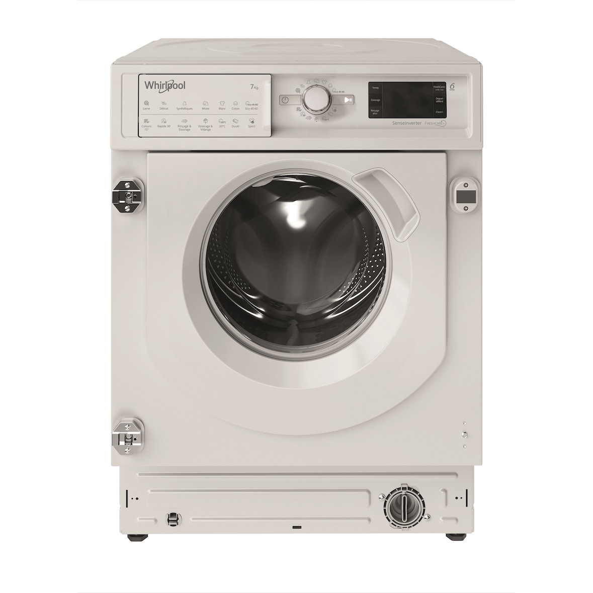 Whirlpool Machine à laver BIWMWG71483FRN Encastrable, Front, Freshcare, 7 KG