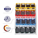 thumbnail of PROREGAL Getränkekistenregal Chiemsee Made in Germany | HxBxT 185x136x34cm | 16 Kisten auf 4 Ebenen | Verzinkt