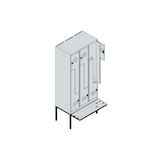 thumbnail of C+P Z-Spind Classic PLUS, Bank, 6 Abteile, 2120x900x815mm, 7035/5010