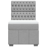 thumbnail of vidaXL Boxspringbett mit Matratze Hellgrau 90x200 cm Stoff