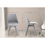 thumbnail of 4er Set Esszimmerstuhl Linares grau/grau/Kunststoff