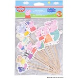 thumbnail of Set van 24 versierde houten prikkers voor feestjes en verjaardagen Dr. Oetker Peppa Pig