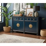 thumbnail of OPIUM OUTLET Asia Meubles Commode Buffet Armoire sideboard console chiffonnier 31196 bleu foncé asiatique chinois oriental entièrement monté