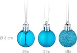 thumbnail of Relaxdays Weihnachtskugeln im 96er Set, glitzernde, matte & glänzende Baumkugeln, Weihnachtsbaumdeko, Kunststoff, petrol