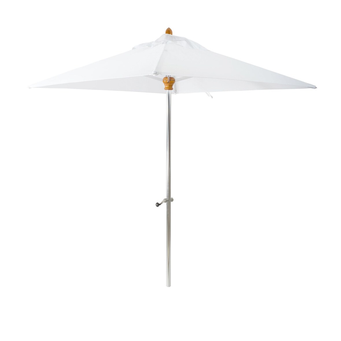 Now's Home - Parasol En Aluminium Et Toile Blanc 200cm