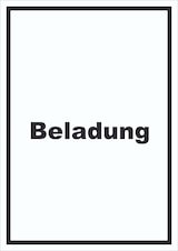thumbnail of Beladung Schild mit Text Transport Fracht hochkant A6 Rückseite selbstklebend
