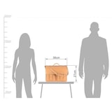 thumbnail of Ruitertassen Lehrertasche Leder XXL 42x32cm Damen Herren Schultasche Aktentasche 3 Fächer natur