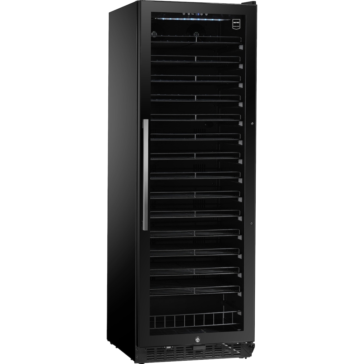 METRO  PROFESSIONAL Cave à vin GWC1150, 59.5 x 68 x 176.9 cm, 424 L, 140 bouteilles, noir