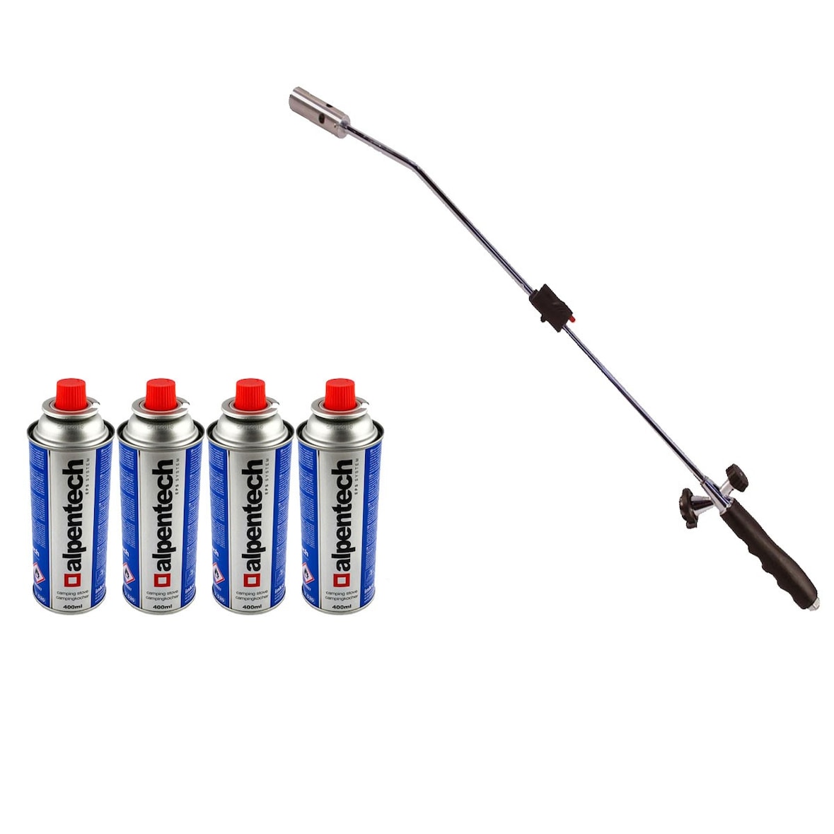 Piezo Thermal Weeder Tocha a Gás + 4 Recargas Herbicidas Herbicidas Assassinas Térmicas