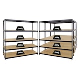 thumbnail of PROREGAL Mega Deal | 4x Schwerlastregal Giant Elephant | HxBxT 180x180x60cm | Fachlast 200kg | Schwarz | Garagenregal, Lagerregal, Steckregal