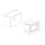 thumbnail of PKM Einbaumikrowelle MW800-20.8EB - Edelstahl 800Watt, 20 Liter