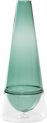 thumbnail of Conosfera 58 Vase aus mundgeblasenem Borosilikatglas, Incalmo-Technik, Farbe Seegrün, einzigartiges Design-Wohnaccessoire