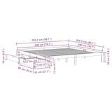 thumbnail of vidaXL Massivholzbett mit Schubladen 200x200 cm Kiefer