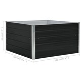 thumbnail of vidaXL Hochbeet 100×100×45 cm Verzinkter Stahl Anthrazit