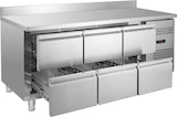 thumbnail of GastroHero Kühltisch Edelstahl GN 1/1 mit Aufkantung 6 Schubladen Umluftkühlung -2 °C bis +8 °C 230 V Profi Gastronomie 1795x700x850 mm