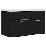 thumbnail of Helloshop26 - Spülenunterschrank mit integriertem Becken 80 x 38,5 x 46 cm schwarze Spanplatte 02_0006516