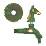 thumbnail of Nostalgie Auslaufventil Pferd 1/2 Zoll patiniertes Messing