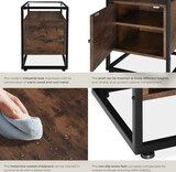 thumbnail of tectake Table de chevet Dudley 40 x 43 x 60,5 cm - Bois foncé industriel, rustique -404682