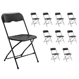 thumbnail of Chaises pliantes noires de réception Lot de 10