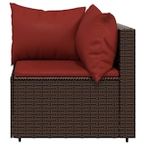 thumbnail of vidaXL 3-tlg. Garten-Lounge-Set mit Kissen Braun Poly Rattan