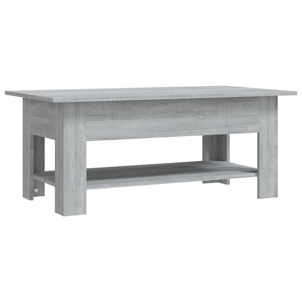 Mesa de centro madera de ingeniería gris Sonoma 102x55x42 cm
