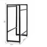 thumbnail of KARAT Flaschenkastenständer Kenji - Robustes Lagerregal für Büro, Küche, Garage oder Flur - Schwarz - 70 x 32 x 79 cm