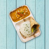 thumbnail of BIOZOYG 25 Stück Einwegteller Menüschale 24x15cm, Palmblatt Geschirr, Palmblatt Teller, rechteckige Menüteller mit 2 Kammern, biologisch abbaubar